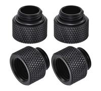Sourcingmap, prolunga da maschio a femmina, attacco G1/4 x 10 mm, per sistema di raffreddamento ad acqua, 4 pezzi, colore: nero
