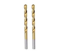 Sourcingmap, punta elicoidale HSS a gambo dritto, completamente rettificato, rivestimento in titanio, 6,8 mm, diametro trapano 109 mm, lunghezza totale: 60 mm, lunghezza 2 pezzi