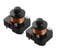 Sourcingmap - Relè di avviamento per compressore a bobina, 2 pezzi, per frigorifero da 1/3 HP, nero