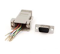 sourcingmap RS232 DB9 maschio RJ45 femmina/F Modular convertitore adattatore connettore