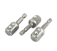 Sourcingmap® - Set di 3 adattatori da 1/4" con attacco esagonale a bussola da 1/2"