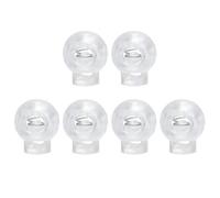 Sourcingmap - Set di 6 fermacavi in plastica con chiusura a molla, per abiti, lacci, borse, campeggio, trasparente