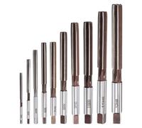 Sourcingmap, set di alesatori a mano H8, precisione in acciaio al carbonio, 6 scanalature, gambo dritto, 10 pezzi (3 mm, 4 mm, 5 mm, 6 mm, 7 mm, 8 mm, 9 mm, 10 mm, 11 mm, 12 mm)