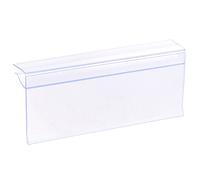 Sourcingmap, supporto per etichette, 100 x 42 mm, in plastica trasparente, per scaffalature in vetro da 4 a 8 mm, confezione da 20