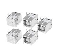 sourcingmap uxcell USB, Tipo B Femmina, ad Angolo retto da Jack PCB (Confezione da 5)