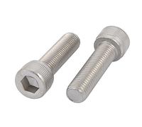 Sourcingmap - Viti a testa cilindrica con esagono incassato, in acciaio INOX 304, passo 1,25 mm, M10 x 35 mm, 2 pezzi