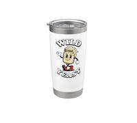 Sourdough Baker Wild Yeast Retro Cartoon Bread Making Bicchiere termico in acciaio inox doppia parete