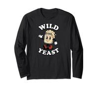 Sourdough Baker Wild Yeast Retro Cartoon Bread Making Maglia a Manica