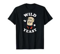 Sourdough Baker Wild Yeast Retro Cartoon Bread Making Maglietta