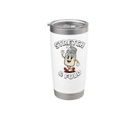 Sourdough Bread Baker Stretch and Fold Retro Cartoon Bicchiere termico in acciaio inox doppia parete