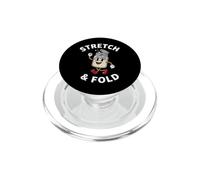 Sourdough Bread Baker Stretch and Fold Retro Cartoon PopSockets PopGrip per MagSafe