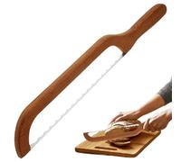Sourdough Bread Cutter - Bow Shape Sourdough Slicer, Manueller Brotschneider mit Schleifendesign | Brotschneider mit gezackter Säge aus Edelstahl und komfortablem Holzgriff für