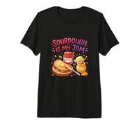Sourdough Is My Jam Funny Baking for Women Bakers Moms Maglietta Premium