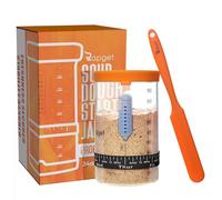 Sourdough Starter Kit, 34 oz di grande capacità Sourdough Starter Jar di vetro con data contrassegnata banda di alimentazione, termometro, pasta acida Jar Scraper
