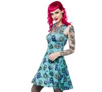 Sourpuss Monster Maschere Frankenstein Dracula Gotico Punk Skater Abito SPDR489