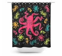 Sourpuss Under The Mare Nautico Octopus Punk Goth Bagno Tenda Doccia SPSC46