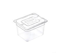 Sous-Vide, contenitore 6 L/11 L, con coperchio, contenitore per acqua per PC trasparente (base da 60 mm), con base per SKALA e maniglia, resistente a temperature da -40 °C a 100 °C (11 l)