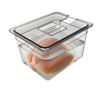 Sous Vide Contenitore con coperchio, 6L/11L, trasparente, per alimenti e resistenti al calore, Sous Vide Container per cucina ristorante RV
