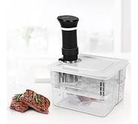 Sous Vide Contenitore Set 12L con Coperchio e griglia 7 in 1 per Roner Professionale Compatibile Varie Marche Contenitore Sous Vide Multifunzione Trasparente per Cottura a Bassa Temperatura
