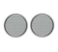 SOUTES 2 Pezzi Sottobicchiere Auto per MG HS EZS Mulan One 3 SW, Gomma Sottobicchieri Portabicchieri Antiscivolo Tappetino Interni Accessori,B/Grey