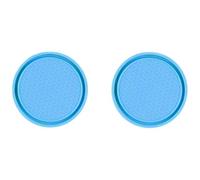 SOUTES 2 Pezzi Sottobicchiere Auto per MG HS EZS Mulan One 3 SW, Gomma Sottobicchieri Portabicchieri Antiscivolo Tappetino Interni Accessori,D/Blue