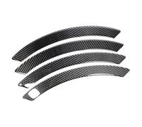 SOUTES 4 Pezzi Listello Passaruota per Nissan Qashqai J11 2013, Fibra di Carbonio Sopracciglio della Ruota Protezione Sopracciglia AntiGraffio Accessori,A/Black