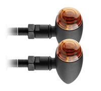 SOUTES Indicatori Accessori Accessori Moto Per Cafe Racer Indicatore Di Direzione Universale Per 12V Lampeggiante 10mm Bullone Lampeggiatore(2PCS B)