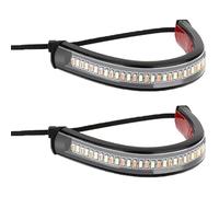 SOUTES Indicatori Accessori Indicatore Di Direzione Per Moto 12V E DRL Ambra Bianco Lampeggiatore Per Anello Forcella Lampada Lampeggiante Universale(2pcs)