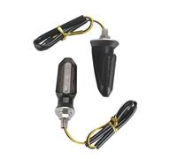 SOUTES Indicatori Accessori Indicatori Di Direzione Per Moto 2 Pezzi Universali Luci Lampeggianti Lampada Coda Lampeggiante Ambra(Black)