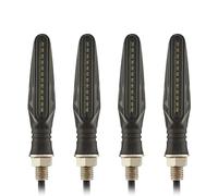 SOUTES Indicatori Accessori Indicatori Di Direzione Per Moto Lampeggiatore Relè Incorporato Indicatore Lampeggiante Che Scorre Bullone Universale M10(4PCS A)