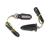 SOUTES Indicatori Accessori Indicatori Di Direzione Universali Per Moto Per Luci Lampeggianti Lampeggiante Ambra Lampada Coda 2 Pezzi(Black)