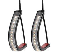 SOUTES Indicatori Accessori Lampeggiatore Per Moto Anello Forcella Lampada Lampeggiante Universale 12V Indicatore Di Direzione Per E DRL Ambra Bianco(2pcs)