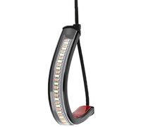 SOUTES Indicatori Accessori Lampeggiatore Per Moto Anello Forcella Lampada Lampeggiante Universale 12V Indicatore Di Direzione Per E DRL Ambra Bianco(Black)