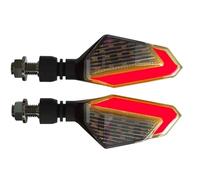 SOUTES Indicatori Accessori Per La Maggior Parte Dei Tipi Di Moto Indicatori Direzione Universali Per(Orange)