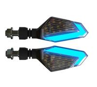 SOUTES Indicatori Accessori Per Yamaha Per Honda 2 Pezzi Indicatore Di Direzione Per Moto DRL Luci Marcia Diurna Lampeggiante Accessori Per(Yellow Blue)
