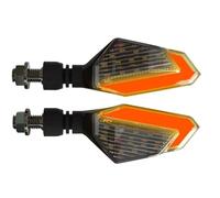 SOUTES Indicatori Accessori Per Yamaha Per Honda 2 Pezzi Indicatore Di Direzione Per Moto DRL Luci Marcia Diurna Lampeggiante Accessori Per(Yellow Red)