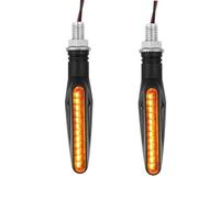 SOUTES Indicatori Accessori Universale Del Motociclo Indicatore Di Direzione Costruito Relè 12V Lampeggiatore Moto Acqua Che Scorre Lampeggiante Flessibile Segnali Lampada(2pcs)