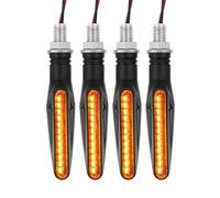 SOUTES Indicatori Accessori Universale Del Motociclo Indicatore Di Direzione Costruito Relè 12V Lampeggiatore Moto Acqua Che Scorre Lampeggiante Flessibile Segnali Lampada(4pcs)