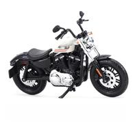 SOUTES Modello di moto 1:18 Per Harley Per Davidson Forty Eight 48 2018 Modelli Di Moto Pressofusi, Veicoli Da Collezione, Ornamenti, Regali, Giocattoli(White)