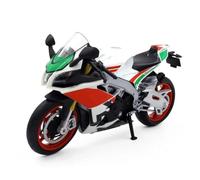 SOUTES Modello di moto Modellino Di Moto Da Cross In Scala 1/12, Modello Giocattolo Da Collezione, Prodotto In Pressofusione Per Aprilia RSV4(White)