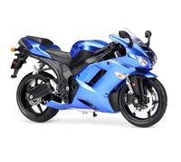 SOUTES Modello di moto Modellino Di Motocicletta In Lega Pressofusa 1:12, Giocattolo In Miniatura, Con Volante, Per KAWASAKI Per Ninja ZX-6R(Blue)