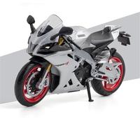 SOUTES Modello di moto Modellino Di Motocicletta Pressofusa In Scala 1/12, Giocattolo, Decorazione D'interni Per La Casa, Regalo Compleanno Per Aprilia RSV4 RR1000(Grey)