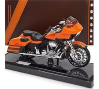SOUTES Modello di moto Modello Di Motocicletta Giocattolo In Lega 1/18 Per Harley Per Davidson 2022 CVO Road Glide, Regalo, Ornamento Per Torta(Orange)