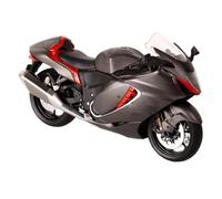 SOUTES Modello di moto Moto In Miniatura Di Grandi Dimensioni, Modello Illuminabile, Regalo Da Collezione 1/9 Per Suzuki Per Hayabusa GSX-1300R Corsa Giocattolo Pressofuso(Black)