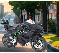SOUTES Modello di moto Per La Simulazione Di Una Motocicletta Giocattolo In Lega Per Kawasaki H2R In Scala 1/18(Black)