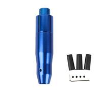 SOUTES Ricambio auto Con Pulsante Pomello Del Cambio Per Auto Automatico Manuale Universale Alluminio 14,5 Cm Velocità Leva Testa Spingere Verso Il Basso Accessori(Blue)