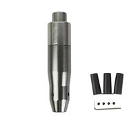 SOUTES Ricambio auto Con Pulsante Pomello Del Cambio Per Auto Automatico Manuale Universale Alluminio 14,5 Cm Velocità Leva Testa Spingere Verso Il Basso Accessori(Titanium)