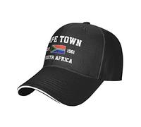 South Africa Est.1961 Cape Town Mesh Baseball Cap Running Hat Travel Cappelli Outdoor Regolabile Estate Caps Nero, #434, M