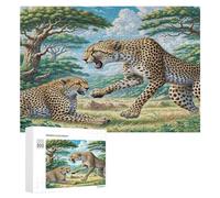 South African Cheetahs Puzzle 300 Pezzi Per Bambini E Ragazzi Giovani Cute Pet Animals Gioco Educativo Creativo Intelligenza E Manualità Idea Regalo Per Figlio A Compleanno 300 PCS