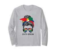 South African Girl South African Heritage South Africa Flag Maglia a Manica